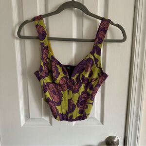 Zara Lilac Zacquard Top Women’s Size Medium